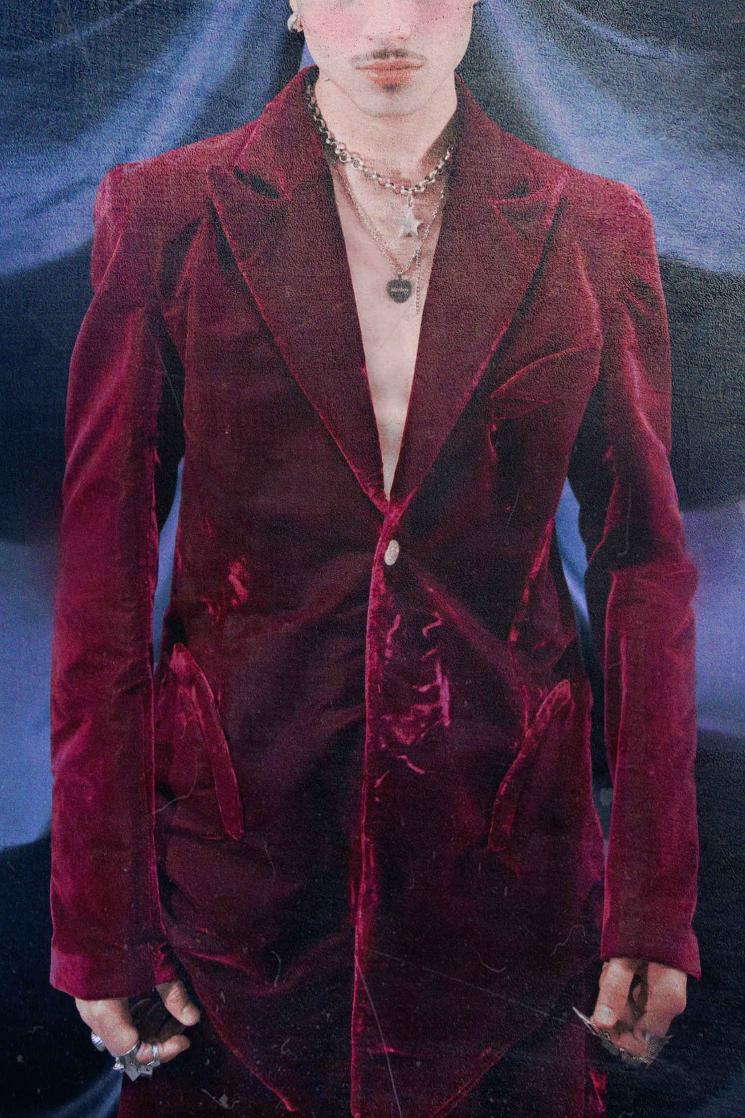 Veste de costume en velours Castaneda